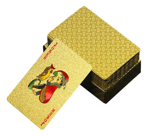 Set 2 X 54 Cartas De Poker Dorado Plateado Impermeable