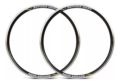 Kit 2 Aros 26 Aero Escape V-brake Preto 36f Bike Bicicleta Vzan