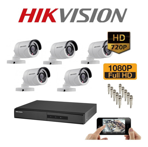 Kit Cftv Hikvision Turbo Camera Dvr Acessorios Monte O Seu