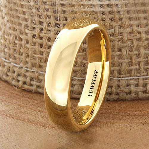 Anillo De Tungsteno Oro 18k Pareja Boda Matrimonio