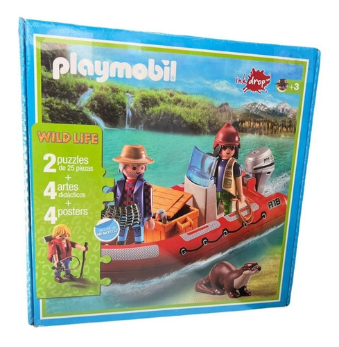 Rompecabezas Playmobil Vida Salvaje 25 Piezas Para Colorear