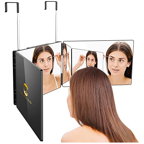 Glddao Espejo De 3 Vías Para Cortar El Cabello, 360 Espejos