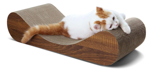 Scratchme Cama De Cartn Rascador Para Gatos, Madera