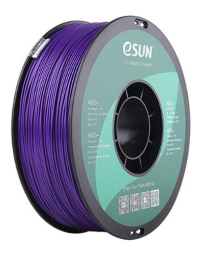 Filamento 3D ABS+ Esun de 1.75mm y 1kg purple