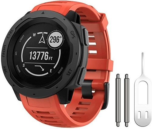 Malla De Silicona Garmin Instinct 2/ Solar/ Tactical Roja
