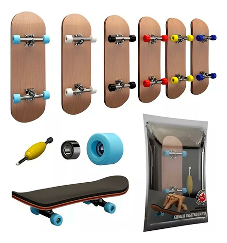 Skate Dedo Fingerboard Profissional Madeira Maple Rolamento