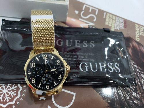 Reloj Para Caballero Marca Guess Dorado Original W1040g3