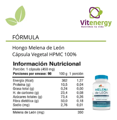 Melena De León Hongo 100% + Menopausia Vitaminas - Pack