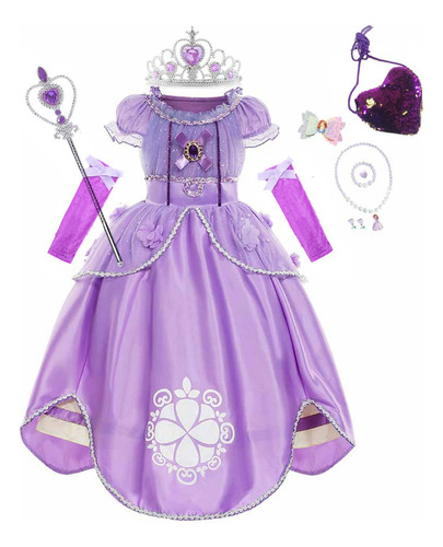 Disfraz De Princesa Sofía De Anime Para Niñas En Halloween