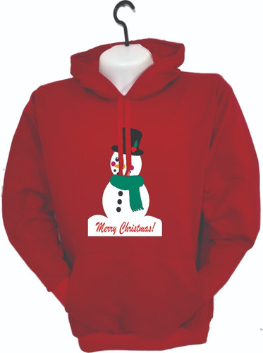 Buzos Hoodie Navideño Muñeco De Nieve Navidad Sam5 Merry Chr