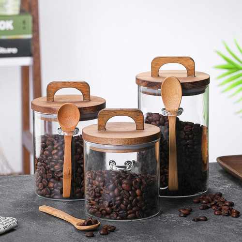 Tarro De Vidrio, Contenedor De Almacenamiento De 700ml