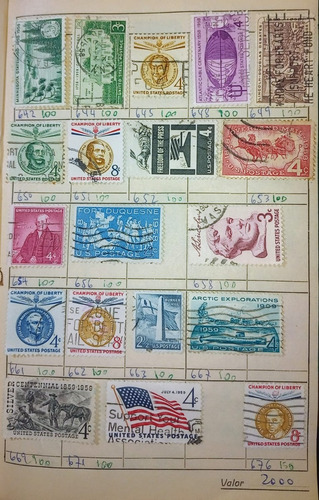 Lote De 19 Estampillas Estados Unidos 1958 Yt.642/676