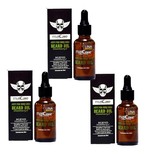 Pack 3 Aceites Hidratantes Para Barba Natural Max Care