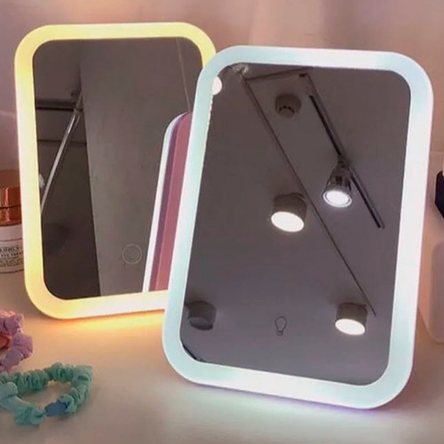 Espejo Táctil Con Luz Led Para Maquillaje Hd 3 Niveles