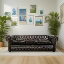 Comprar Sillon Chesterfield Sofa Chester 3 Cuerpos Cuero Vacuno Real