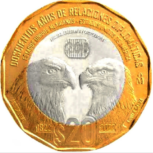 10 Monedas 20 Pesos Conmemorativas Relaciónes Sin Circular