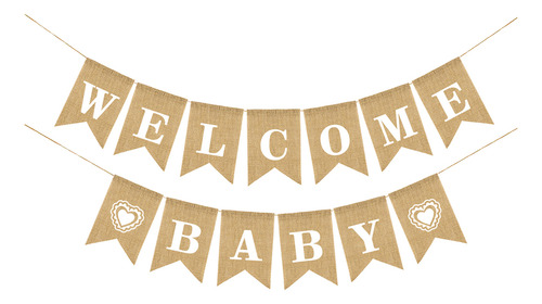 Banderines Con Letras Welcome Baby, Decoración En Forma De C