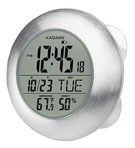 Reloj De Ducha Digital Para Baño Kadams, Impermeable Para Ro