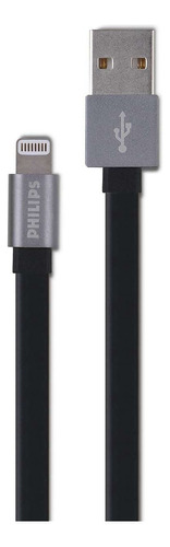 Cable Usb Para iPhone Philips 1.2m Negro
