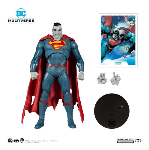 Imagen 11 de 11 de Mcfarlane Figura Superman Bizarro Articulada Dc Superman Multiverso Escala 18cm Original
