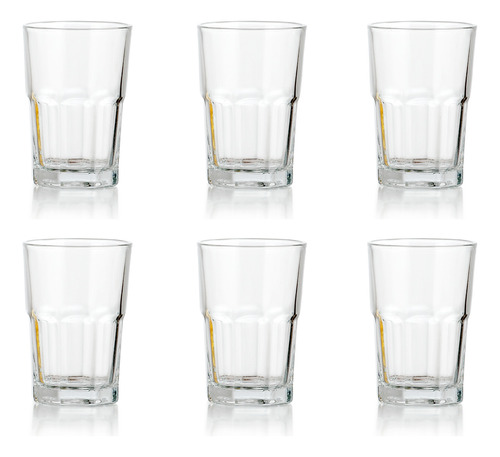 Vaso De Vidrio 375 Ml Boston Crisa Kit X6