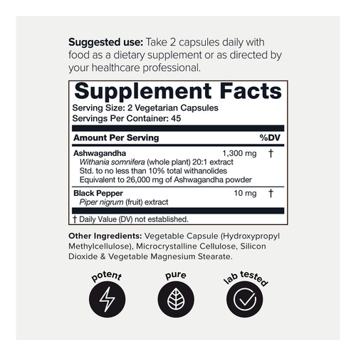 Toniiq 26,000 Mg 20x Extracto Concentrado - 10% Withanólido