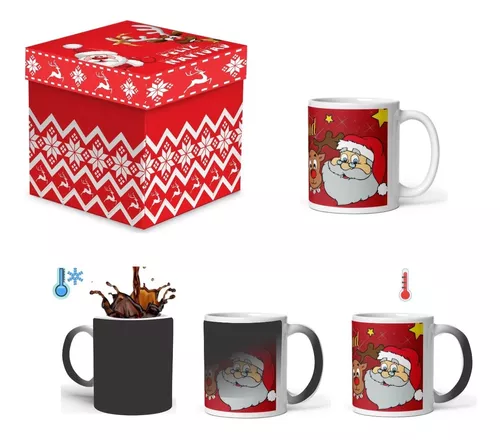 Navidad Taza Mágica Santa Claus Con Caja De Regalo