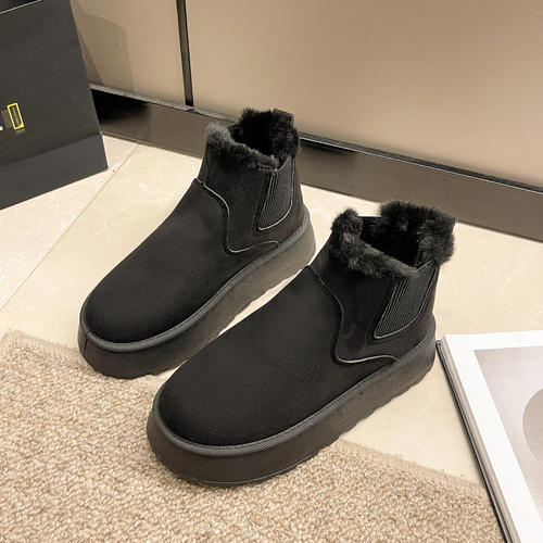 Botas De Nieve De Terciopelo For Mujer, Novedad De Invierno