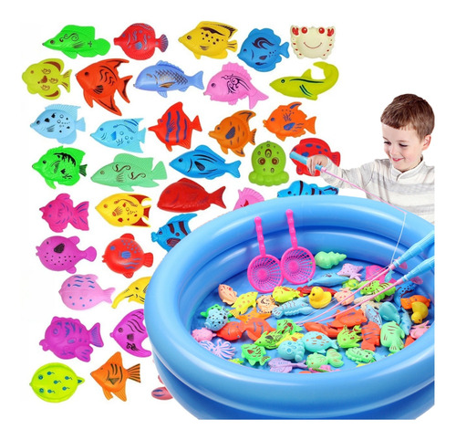 Juego De Alberca De Pesca Para Niños Pequeños, 40 Piezas