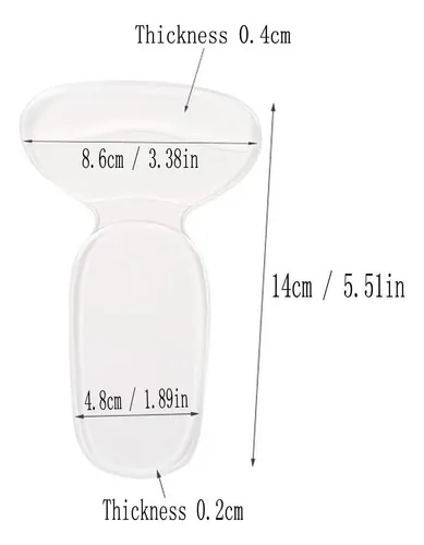 Isuelos De Tacón De Hombre Alto Numblartd 14 Pcs Clear Gel