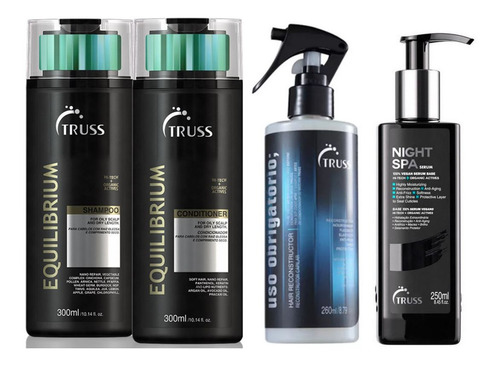 Truss Equilibrium Shampoo, Cond, Night Spa E Uso Obrigatório