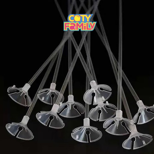 Imagen 2 de 3 de Palito Porta Globo Cristal 36 Cm De Largo X 25 U