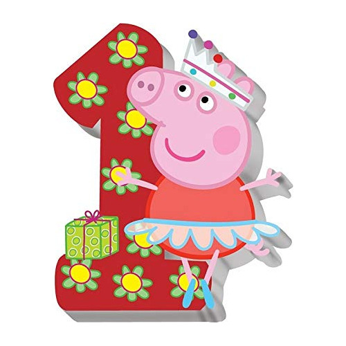 Cake Toer Candle 1 Año Pea The Pig Postre Decoraciones...