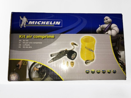 Kit De Aire Para Compresor Michelin Pistola Manguera 5 Mts