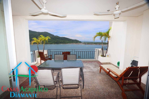 Imagen 4 de 30 de Cad Vista Real Portonovo N 23. Terraza Frontal Con Vista A La Bahía De Puerto Marqués