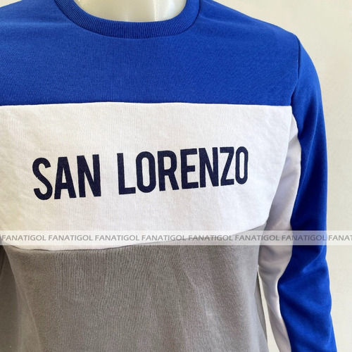 Imagen 4 de 8 de Buzo San Lorenzo Oficial Básico Estampado