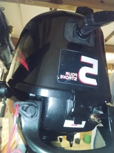 Motor Hidea 5 Hp , 4 Tiempos, Pata Larga, Negro. Poco Uso