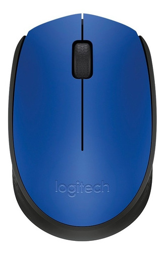 Mouse Sem Fio Logitech  M170 Azul E Preto