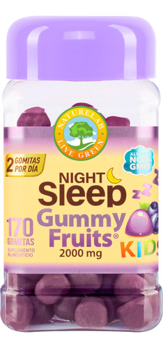 Night Sleep Gummy Fruits Kids, Naturelab 170 Pz