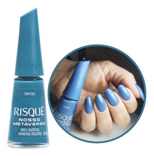 Esmalte Risque Coleção Metaverso Meu Avatar Minhas Regras Cor Azul-marinho