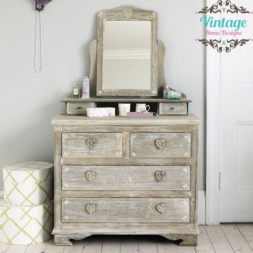 Imagen 2 de 5 de Tocador Vintage Home Designe Mueble Juvenil Madera