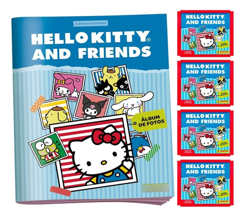 Album De Estampas Hello Kitty And Friends +4 Sobres - Panini Hello Kitty And Friends