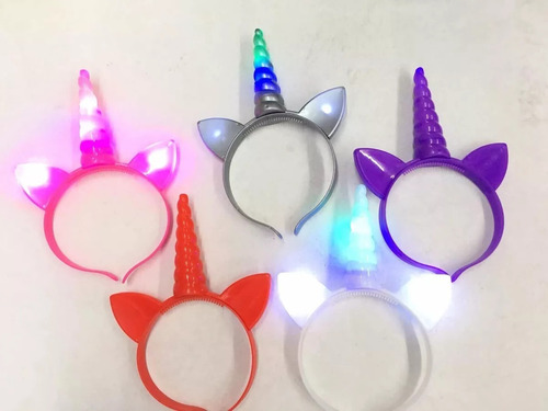 10 Diadema Unicornio Luz Led Little Pony Princesa Cuerno