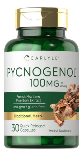 Pycnogenol 100mg Apoyo Antiinflamatorio (30 Caps) Americano Sabor Sin Sabor
