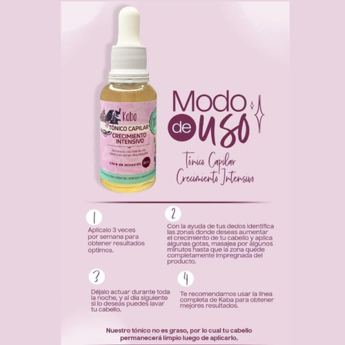 El Tónico Capilar Kaba Intensive Growth Natural Reduce La Al