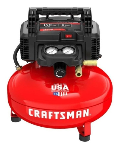 Compresor Portátil Eléctrico Aire Craftsman De 22.7 Litro Color Rojo Fase eléctrica Monofásica Frecuencia 0 MHz