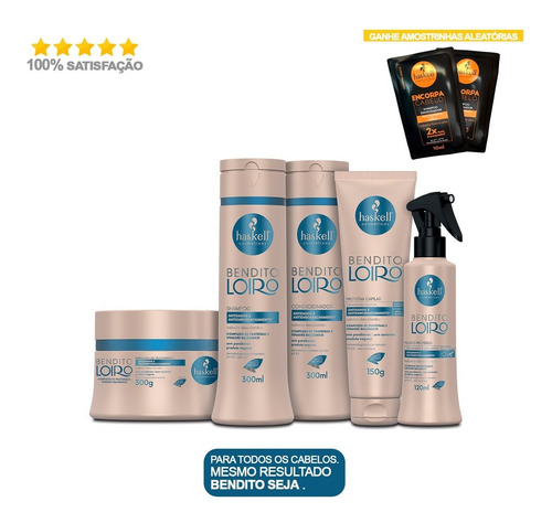 Kit Haskell Bendito Seja Sh+cond Másc Prot. Fluído Capilar
