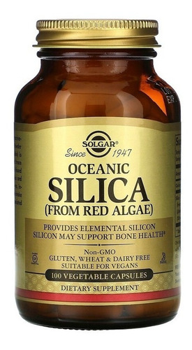 Solgar | Oceanic Silica From Red Algae | 100 Veg Capsules