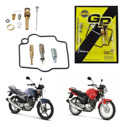 Kit Reparo Carburador Gp Ybr Factor 125 2009 2010 2011 2012