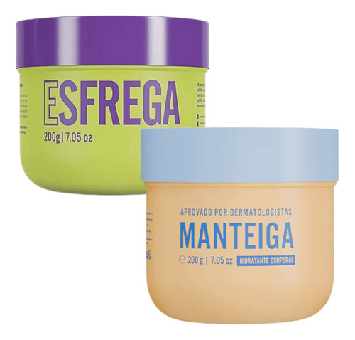 Kit Creme Manteiga Hidratante + Esfrega Bumbum Corporal